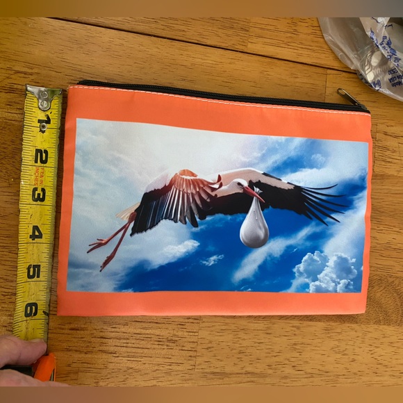 Cosmetic Bag Stork Design Diabetic Kit Bag Dog Walker Bag (NWOT) - Picture 5 of 7